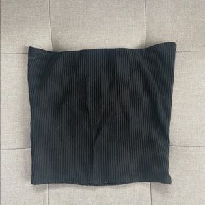 Basic Black Ribbed Tube Top